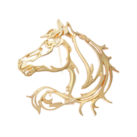 Broches de luxe pour hommes et femmes, en alliage plaqué or 14 carats, avec strass, accessoires unisexes, vente en gros