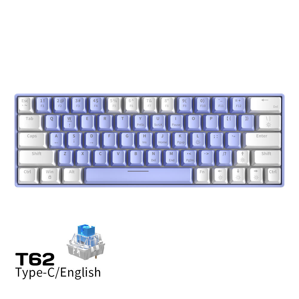 63 Keys/Purple White [Wired] Mixed Light-Green Axis