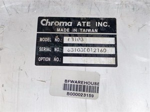 Chroma 63103 DC <b>Electronic</b> Load 6A/60A 16V/80V 300W W/ Missing Knob <b>Used</b> - Product Image 4
