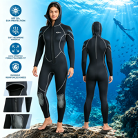 Combinaison de plongée en néoprène 3 mm pour femme avec logo personnalisé, impression par sublimation, manches longues, pour snorkeling, surf et plongée, faible MOQ, directement de l'usine