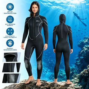 Traje de <span class=keywords><strong>Neopreno</strong></span> de 3mm para <span class=keywords><strong>Mujer</strong></span> con Logotipo Personalizado, Impresión por Sublimación, Mangas Largas, para Snorkel, <span class=keywords><strong>Surf</strong></span> y Buceo, MOQ Bajo, de Fábrica - Product Image 1