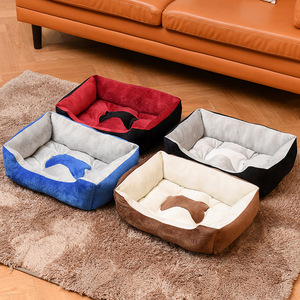 XS Bestseller 50*38*15cm Rechteckiges Hundebett Sofa Knochenform Luxuriöses Schlafkissen für Kleine Welpen Katzen Atmungsaktiv Antibakteriell - Product Image 2
