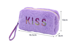 Sac de Rangement Cosmétique en Peluche Tendance pour Voyage, Trousse de Toilette et Maquillage pour Femmes et Filles, Mignon Sac de Rangement en Peluche pour Rouge à Lèvres - Product Image 2
