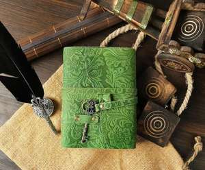 Diario de cuero de búfalo antiguo hecho a mano, cuaderno de bocetos Vintage encuadernado en papel, tamaños A4/A3/A6, tapa dura, caja con logotipo en relieve, regalo embalado - Product Image 2