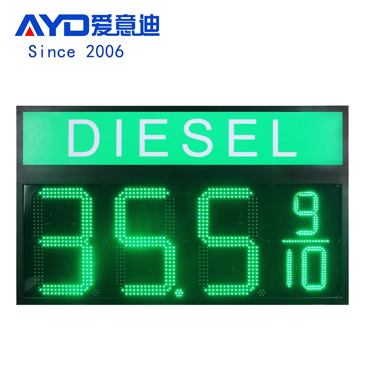 18 Zoll 4 Digital Outdoor Einfarbig Digital Gas Preis schild LED Tankstelle Diesel Green Signs