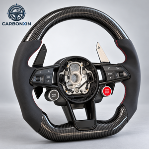 Volant en cuir et fibre de carbone personnalisé pour Audi A3 A4 A5 A6 A7 A8 Q3 Q5 Q7 Q8 TT R8 RS3 RS4 RS5 RS6 S3 S4 S5 S6 S7 - Product Image 3