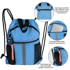 Muestra Gratis de Bolsa de Viaje con Separación para Húmedo y Seco, Mochila Deportiva de Moda, Impermeable, con Cordón para Natación - Product Image 4