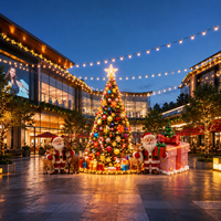 Lanternes de Noël Extérieures Étanche Grandes Luminaires Suspendus pour Visites Nocturnes, Foires, Places et Célébrations