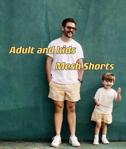 Abbigliamento da spiaggia personalizzato genitore-figlio padre figlio Quick Dry costume da bagno da uomo pantaloncini da spiaggia pantaloncini da spiaggia genitore-figlio indossare pantaloncini in rete - Product Image 5