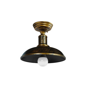 Plafonnier encastré IP65 moderne et simple pour l'extérieur, résistant aux intempéries, noir mat, en plastique aluminium, pour grange de ferme - Product Image 1