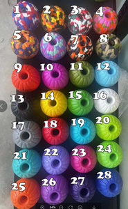 Commercio all'ingrosso 7cm palla cava cane giocattolo con denti aggressivi di pulizia durevole stile eco-friendly caratteristica sulla corda - Product Image 6