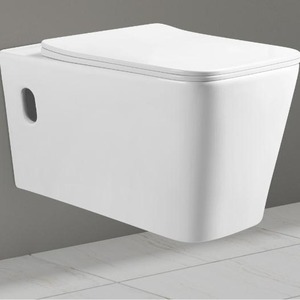 Inodoro suspendido CR C012 de cerámica sin borde, con descarga superior. - Product Image 1