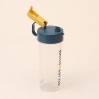 Bouteille d'eau potable en plastique transparente de 540 ml pour l'extérieur, sans BPA, bouteille d'eau de sport en plastique portable pour les voyages