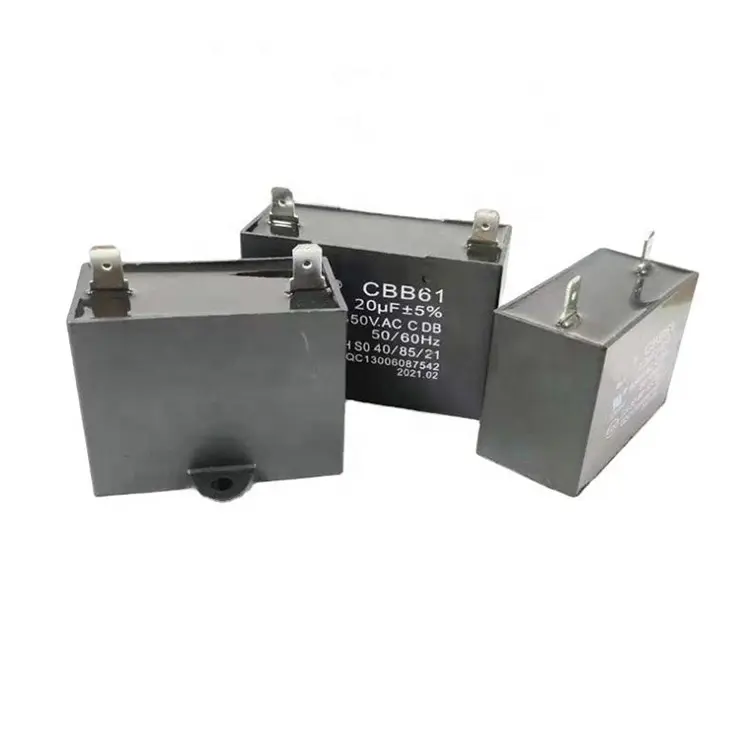 Capacitor de ventilador cbb61 6uf 450vac, 40/85/21 p2 250vac 50/60hz