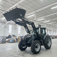 Tracteur Agricole 4x4 4RM avec Moteur EPA CE EURO5, 90ch 100ch, Petit Tracteur Compact Mini pour Agriculture, Ferme et Jardin avec Cabine