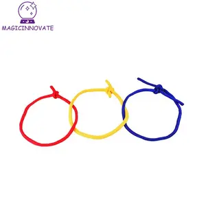 Three Strings Three Color Linking Ropes Magic Trick Red Yellow Blue Rope Magic Props Close-Up Funny Professional Accessories