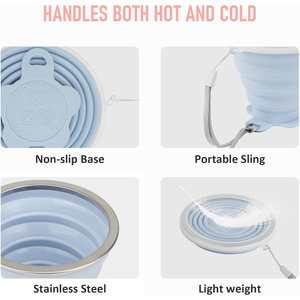 Folding <b>Cup</b> Foldable Collapsible Telescopic Silicone <b>Water</b> Bottle Outdoor Travel Children <b>Cups</b> - Product Image 4
