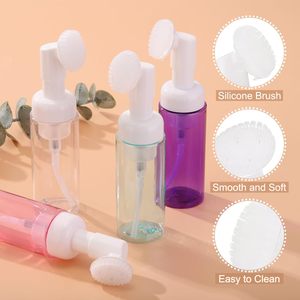 Flacon pompe en plastique PET transparent de 100 ml, 120 ml, 150 ml, 200 ml, 250 ml, distributeur de mousse cosmétique, tête de brosse en forme de cœur, nettoyant pour le visage - Product Image 3