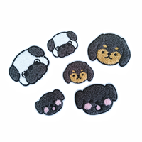 Vente en gros Écologique Personnalisé Animal Brodé Chenille PVC Patchs thermocollants Mignon Dessin Animé Conception Fleur Coeur Vêtements Tissu