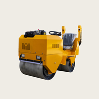 Rouleau vibratoire diesel 20 kN, compacteur autoporté pour asphalte et sol, facile à utiliser pour la construction routière