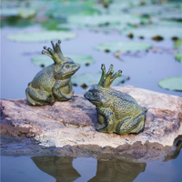 Artisanat métallique de haute qualité, style européen, grenouille du roi en fonte, décoration de jardin et de cour, ornements pour la maison, vente en gros