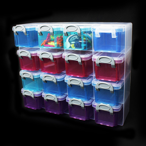 29626 tiroir <span class=keywords><strong>de</strong></span> rangement en plastique Rectangle 16 pièces petites boîtes empilables détachables <span class=keywords><strong>organisateur</strong></span> <span class=keywords><strong>de</strong></span> <span class=keywords><strong>bureau</strong></span> écologique moulé par injection - Product Image 1