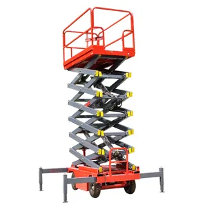 China Manufactured 6m 500kg Electric Mobile Hydraulic Scissor Lift Platform Aerial Working Lift Table