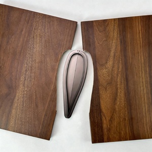Poignée de meuble invisible en alliage d'aluminium de 18 mm, design encastré en forme de goutte, épaisseur 1,5 mm, gris mat élégant - Product Image 4