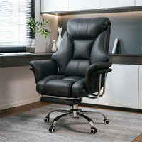 Chaise de bureau pivotante ergonomique en cuir moderne de luxe pour PDG, idéale pour atelier