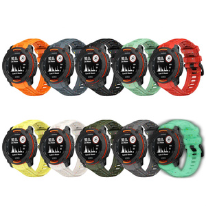 Correas de reloj de goma de silicona con superficie texturizada ecológica de liberación rápida para Garmin Instinct 3 22mm 26mm Correa - Product Image 5