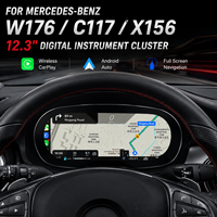 Pour Mercedes-Benz Classe A W176 C117, écran d'affichage numérique LCD de 12,3 pouces, tableau de bord virtuel, affichage du tableau de bord de la voiture