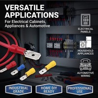 Connecteur à sertir femelle en cuivre étamé isolé PVC pour fil massif