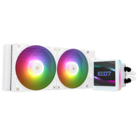 Refroidisseur de processeur liquide Thermalright Grand Vision 240 ARGB BLANC avec écran LCD IPS de 2,4 pouces, deux ventilateurs de 2150 tr/min pour LGA1700 AM5