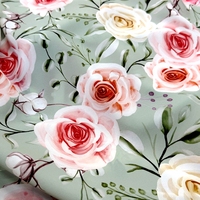 Tela Koshibo Floral de Alta Calidad, 100% Poliéster, Tejido con Impresión Digital Personalizada, 125 g/m², Crepé Koshibo para Vestidos de Verano