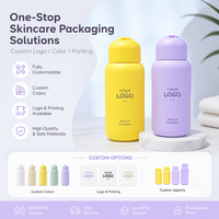 Bouteilles de shampoing en HDPE de 200 ml et 500 ml avec logo imprimé, double paroi, bouchon à clapet, gravure acide, emballage cosmétique écologique pour lotion