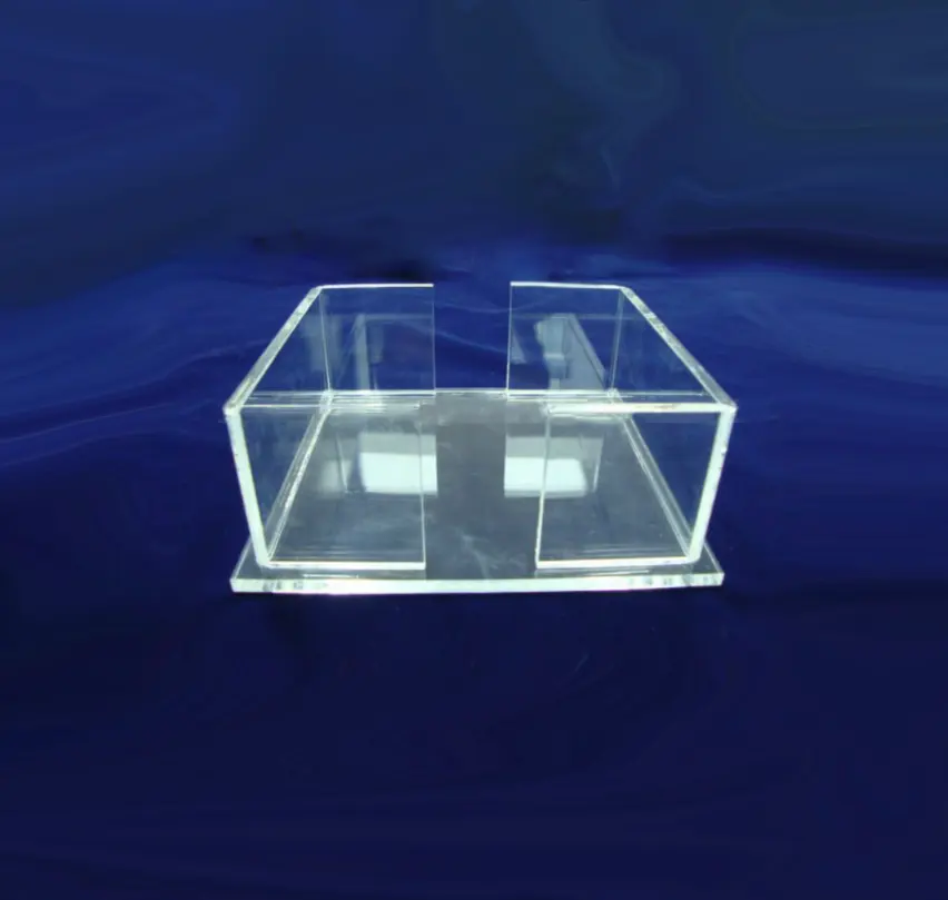 Kotak Memo Akrilik Persegi Transparan, Diskon Besar Pemegang Alas Catatan Lucite, Pemegang Memo Plastik Hitam Mengkilap