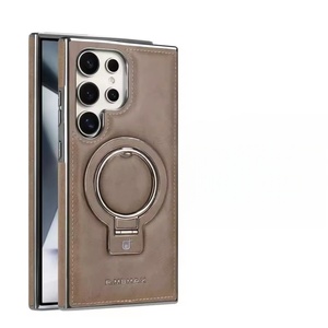 Business PU Leather Magnetic Phone Case With Ring <b>Stand</b> for Samsung S23 S24 S25 Ultra Plus <b>Wireless</b> <b>Charging</b> Shockproof Cover - Product Image 6