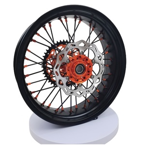 Rueda Delantera Supermoto de 17 Pulgadas para <span class=keywords><strong>FS</strong></span> <span class=keywords><strong>450</strong></span> <span class=keywords><strong>2023</strong></span>, Aleación de Aluminio CNC Anodizado, Personalizable, Piezas para Motocicleta de Carreras y Cross - Product Image 3