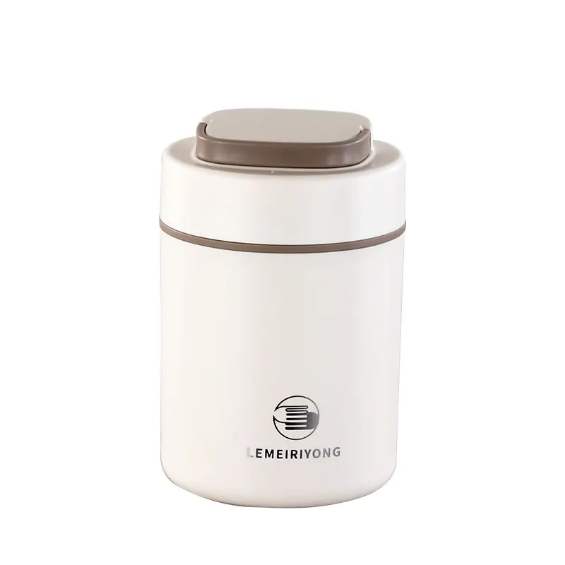 Portátil 304 Aço Inoxidável Isolado Lunch Box Vacuum Flask Soup Cup Breakfast Cup Com Tampa E Colher