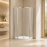Cabine de douche d'angle en verre trempé de 6 mm avec portes coulissantes 800-1000 mm x 1950 mm, conception OEM en gros, gain de place
