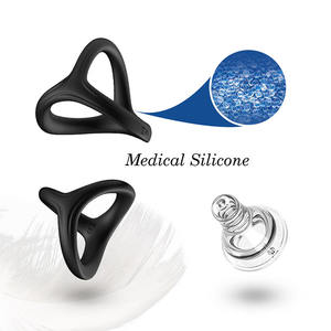 Erkekler için silikon seks <span class=keywords><strong>Penis</strong></span> horoz yüzükler seks oyuncak eşcinsel titreşimli halka - Product Image 5