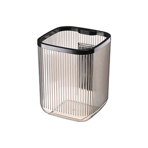 Mini Desktop Trash Can <b>Rectangle</b> Transparent 4L Open Indoor Waste <b>Bin</b> Modern Minimalist Style - Product Image 4