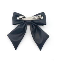 Épingles à cheveux en tissu et alliage pour filles style européen moderne de luxe classiquement élégant avec nœud noir