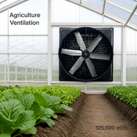 Ventilateur agricole à haut débit d'air avec 6 pales en alliage et moteur BLDC pour bâtiments agricoles