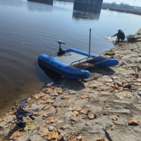 Pont flottant en PVC, catamaran gonflable à grande vitesse pour une personne, mini yacht, bateau de pêche sportive