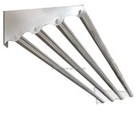 Rak Penyimpanan Dapur Gantung Dinding Bahan Stainless Steel Tipe Bar