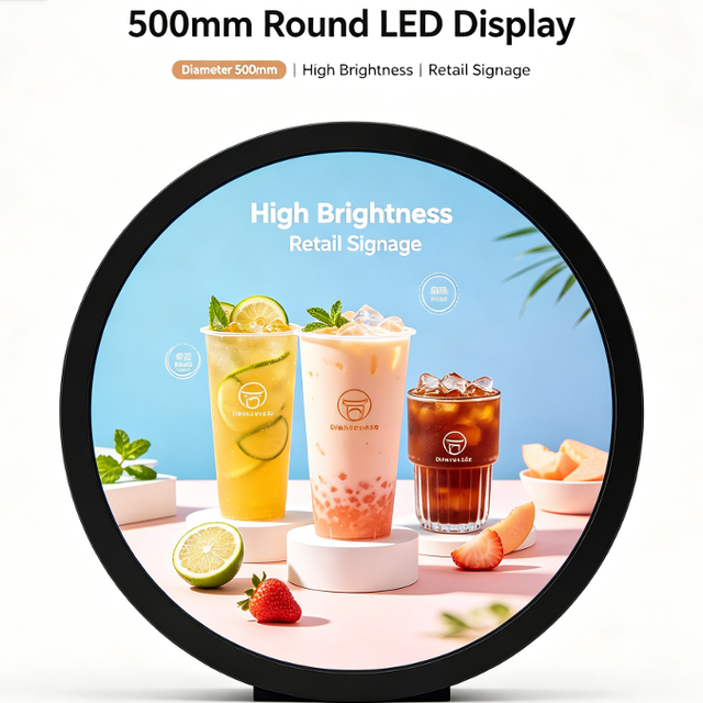 P2 Outdoor/Indoor Customized Size Single-sided Circular LED Display Screen with Full Color Digital Signage and Display for Store