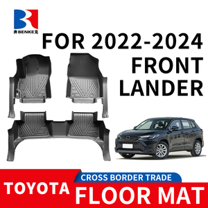 Tapis de sol de voiture 5D en caoutchouc TPE écologique, imperméable et antidérapant, sur mesure, 3 pièces pour Toyota Front Lander 2022 - 2024 - Product Image 1