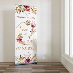 Banner Enrollable Retráctil Personalizado con Logotipo para Bodas, Ferias Comerciales y Exposiciones - Product Image 1