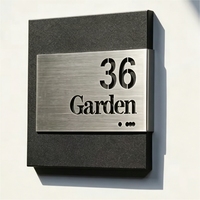 Plaque d'adresse en métal acrylique 3D LED, numéros de maison rétroéclairés, étanches IP65, montage mural pour hôtels, enseignes de bureaux